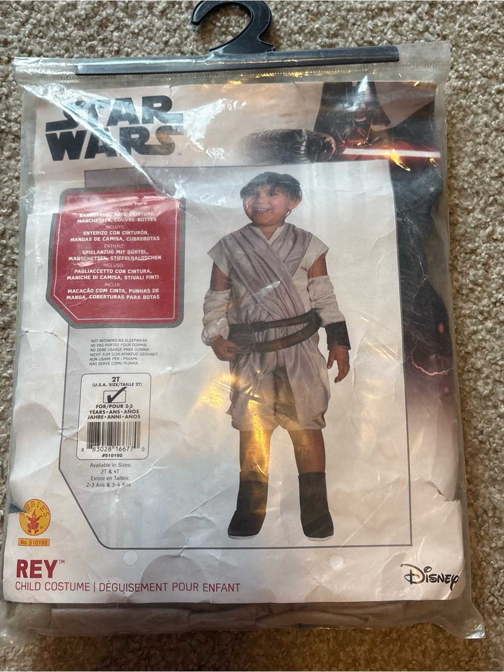 Disney Rey Kids Costume NEW Sz 2T Star Wars World Land Cruise Halloween